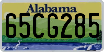 AL license plate 65CG285