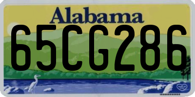 AL license plate 65CG286