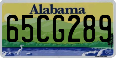 AL license plate 65CG289