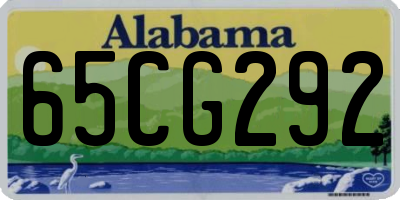 AL license plate 65CG292