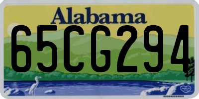AL license plate 65CG294