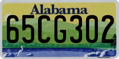 AL license plate 65CG302