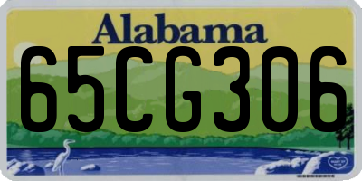 AL license plate 65CG306