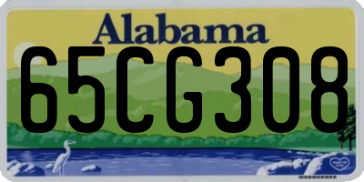 AL license plate 65CG308