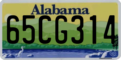 AL license plate 65CG314