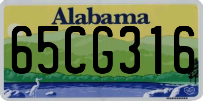 AL license plate 65CG316
