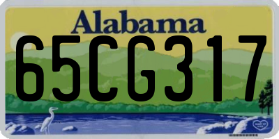 AL license plate 65CG317