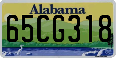 AL license plate 65CG318