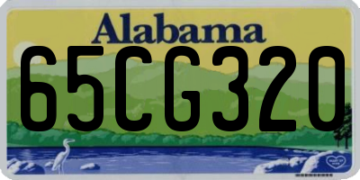 AL license plate 65CG320