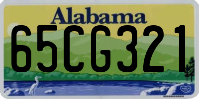 AL license plate 65CG321