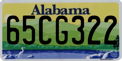 AL license plate 65CG322