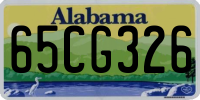 AL license plate 65CG326