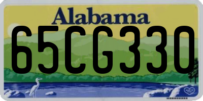AL license plate 65CG330