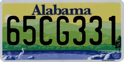 AL license plate 65CG331