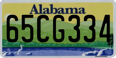 AL license plate 65CG334