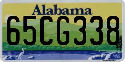 AL license plate 65CG338