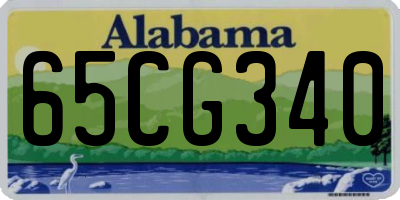 AL license plate 65CG340