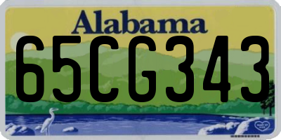AL license plate 65CG343