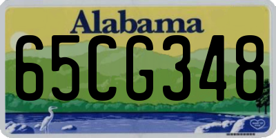 AL license plate 65CG348