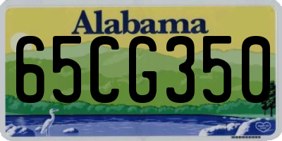 AL license plate 65CG350