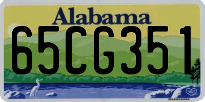 AL license plate 65CG351