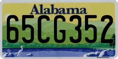 AL license plate 65CG352