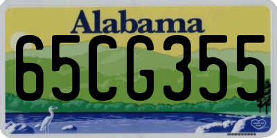AL license plate 65CG355