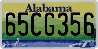 AL license plate 65CG356