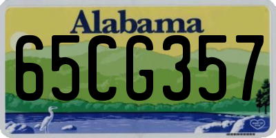 AL license plate 65CG357