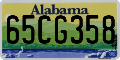 AL license plate 65CG358