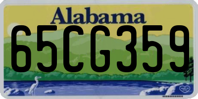 AL license plate 65CG359