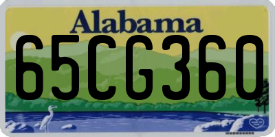 AL license plate 65CG360