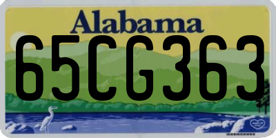 AL license plate 65CG363