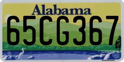 AL license plate 65CG367