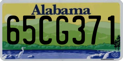 AL license plate 65CG371