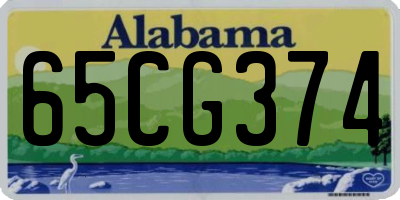 AL license plate 65CG374