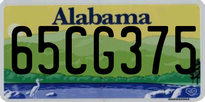 AL license plate 65CG375