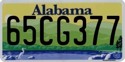 AL license plate 65CG377