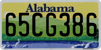AL license plate 65CG386