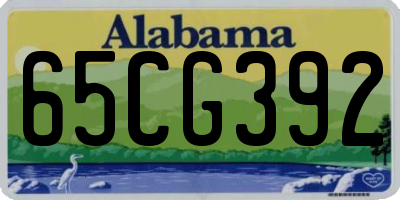 AL license plate 65CG392