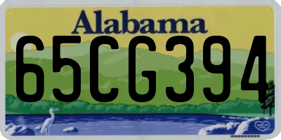 AL license plate 65CG394