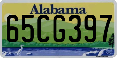 AL license plate 65CG397