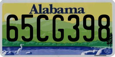 AL license plate 65CG398