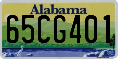 AL license plate 65CG401