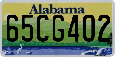 AL license plate 65CG402