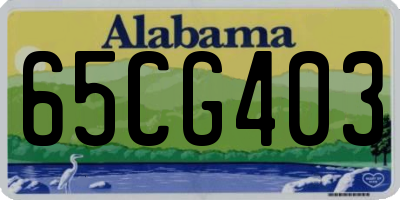 AL license plate 65CG403