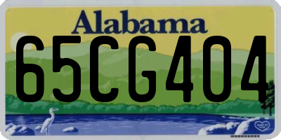 AL license plate 65CG404