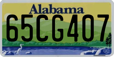 AL license plate 65CG407
