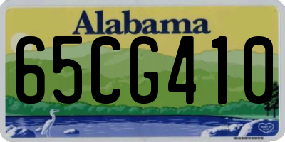 AL license plate 65CG410