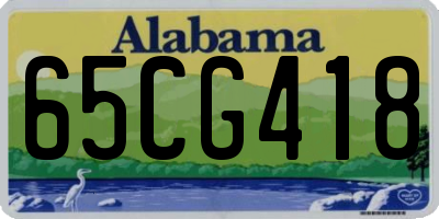 AL license plate 65CG418